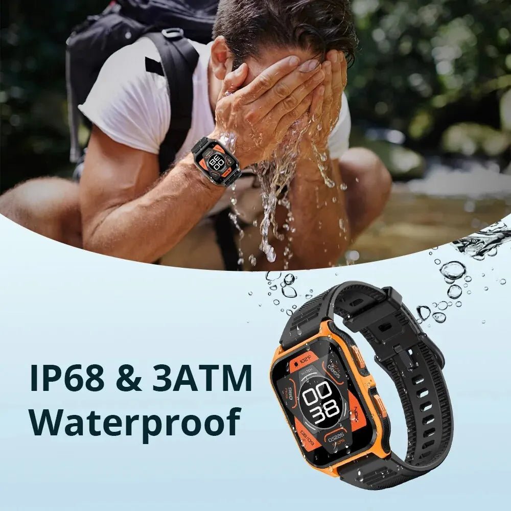 Outdoor Military Smart Watch – 1.9" Bluetooth Call Fitness Tracker - Realgroupuae