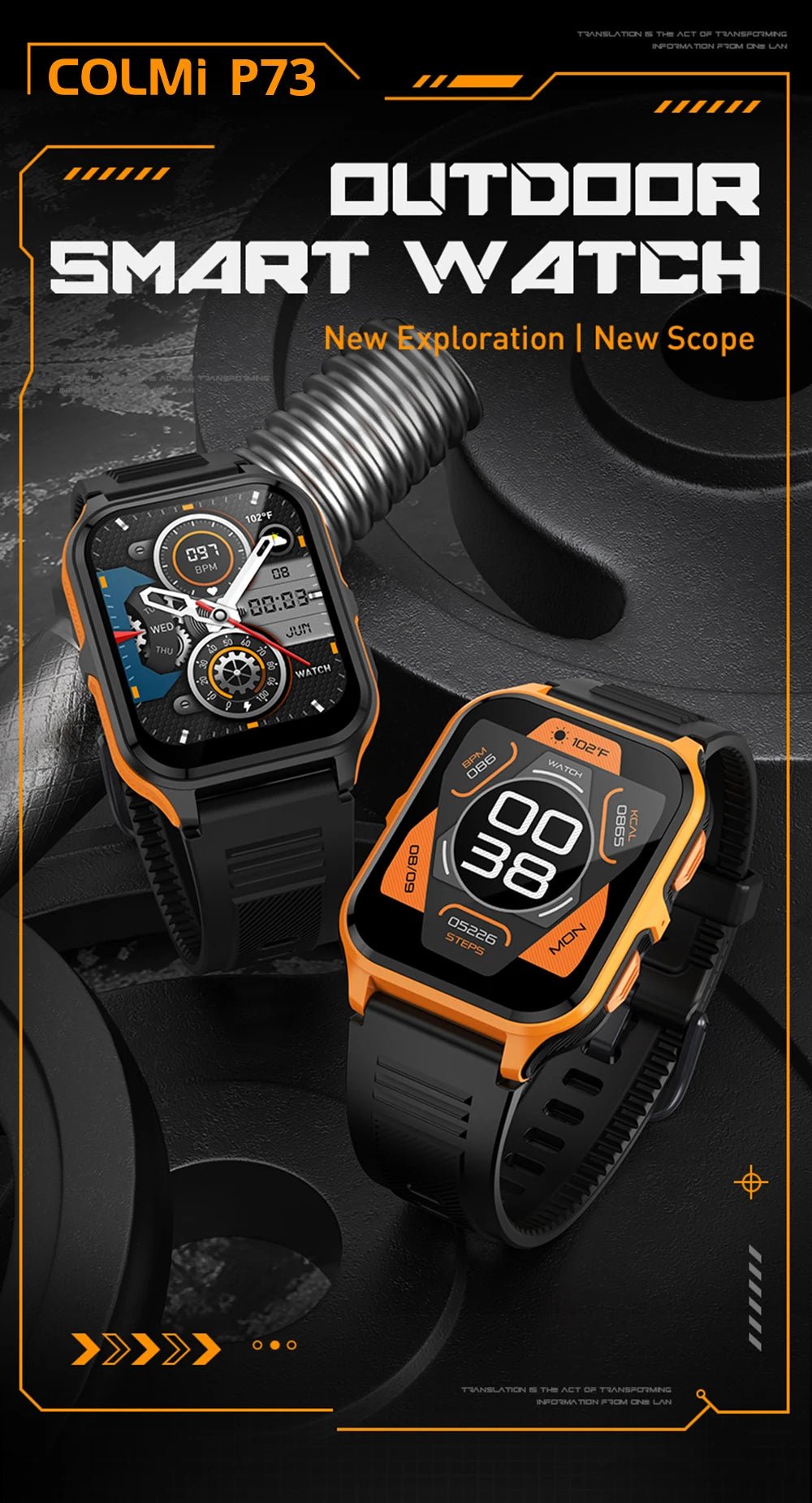 Outdoor Military Smart Watch – 1.9" Bluetooth Call Fitness Tracker - Realgroupuae