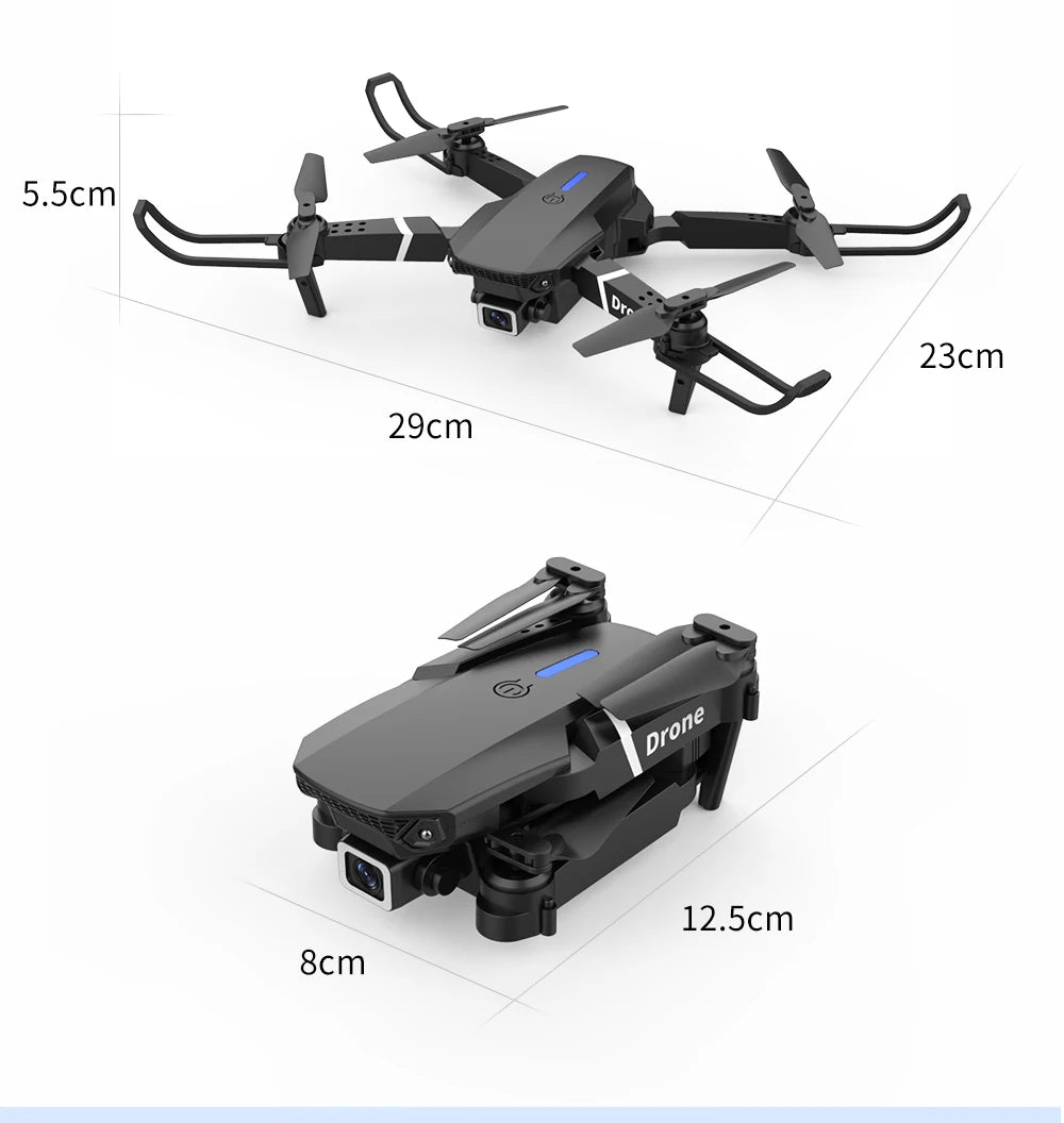 Professional Drone E88 4k wide - angle HD camera WiFi - Real Group