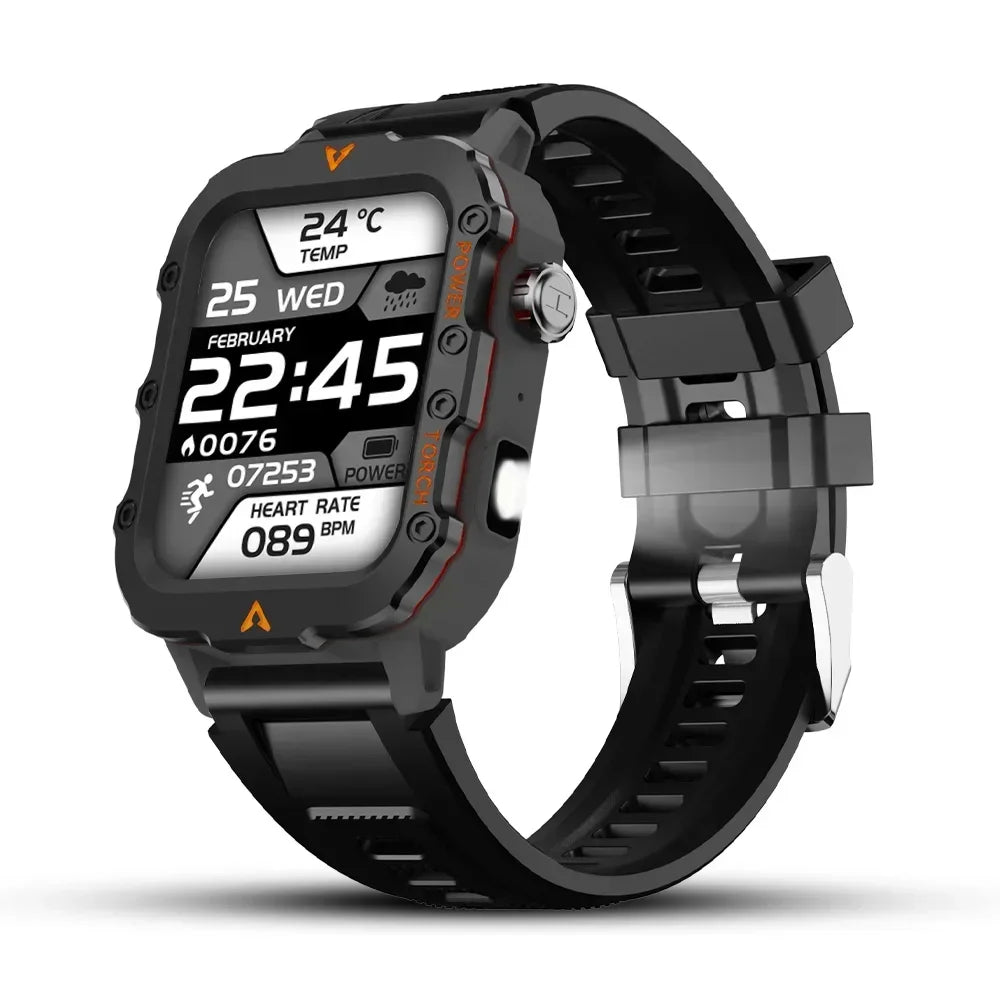 Rugged Smartwatch with Bluetooth Call & Fitness Tracker for Men & Women - Realgroupuae