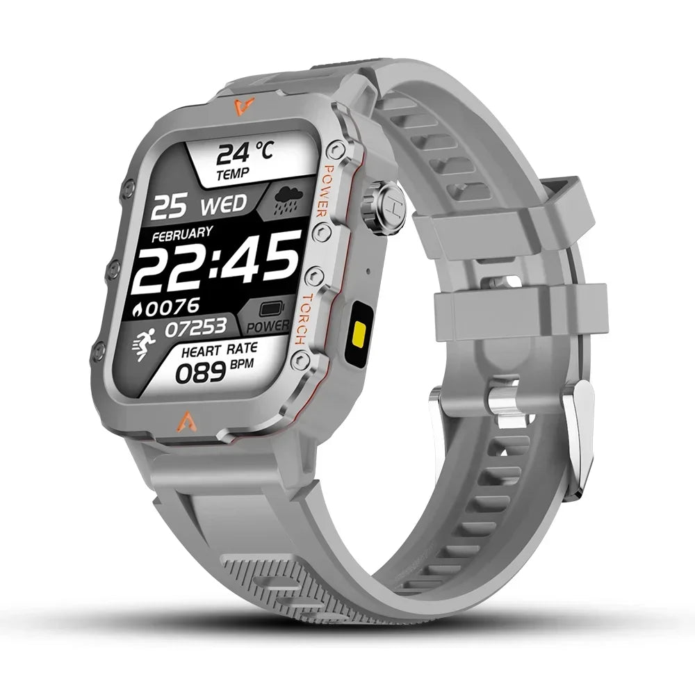 Rugged Smartwatch with Bluetooth Call & Fitness Tracker for Men & Women - Realgroupuae