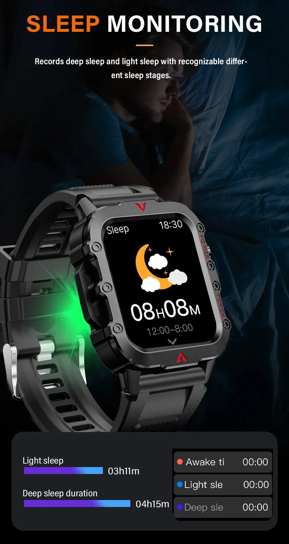 Rugged Smartwatch with Bluetooth Call & Fitness Tracker for Men & Women - Realgroupuae