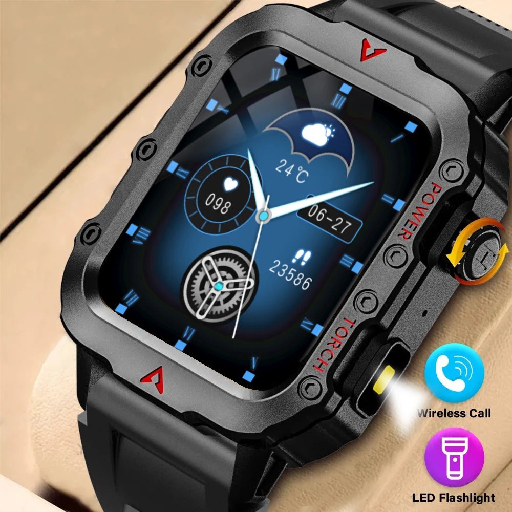 Rugged Smartwatch with Bluetooth Call & Fitness Tracker for Men & Women - Realgroupuae