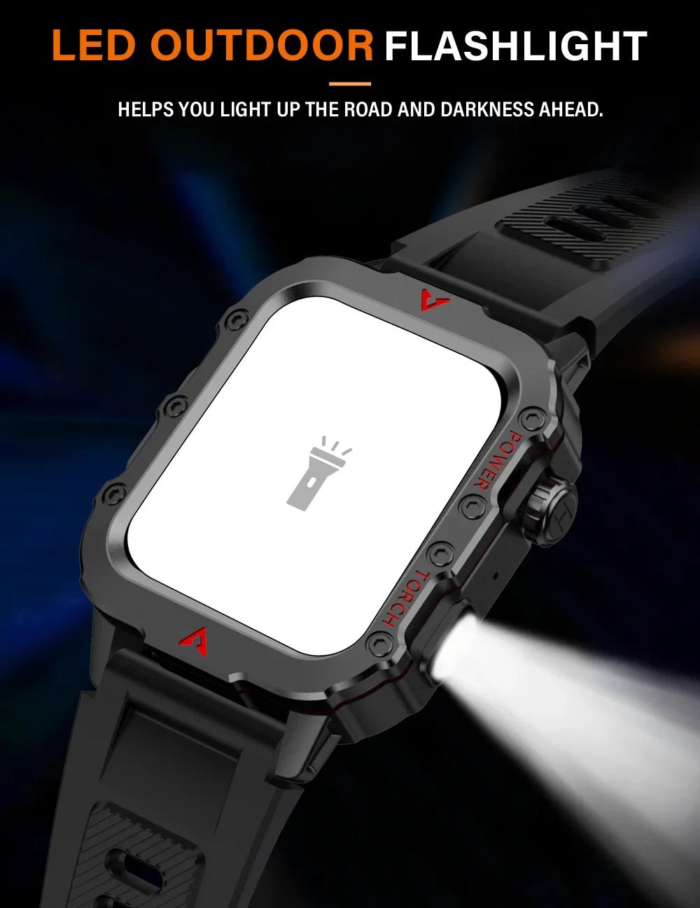 Rugged Smartwatch with Bluetooth Call & Fitness Tracker for Men & Women - Realgroupuae