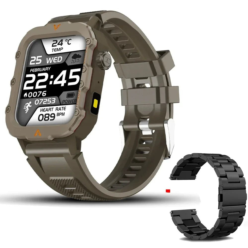 Rugged Smartwatch with Bluetooth Call & Fitness Tracker for Men & Women - Realgroupuae