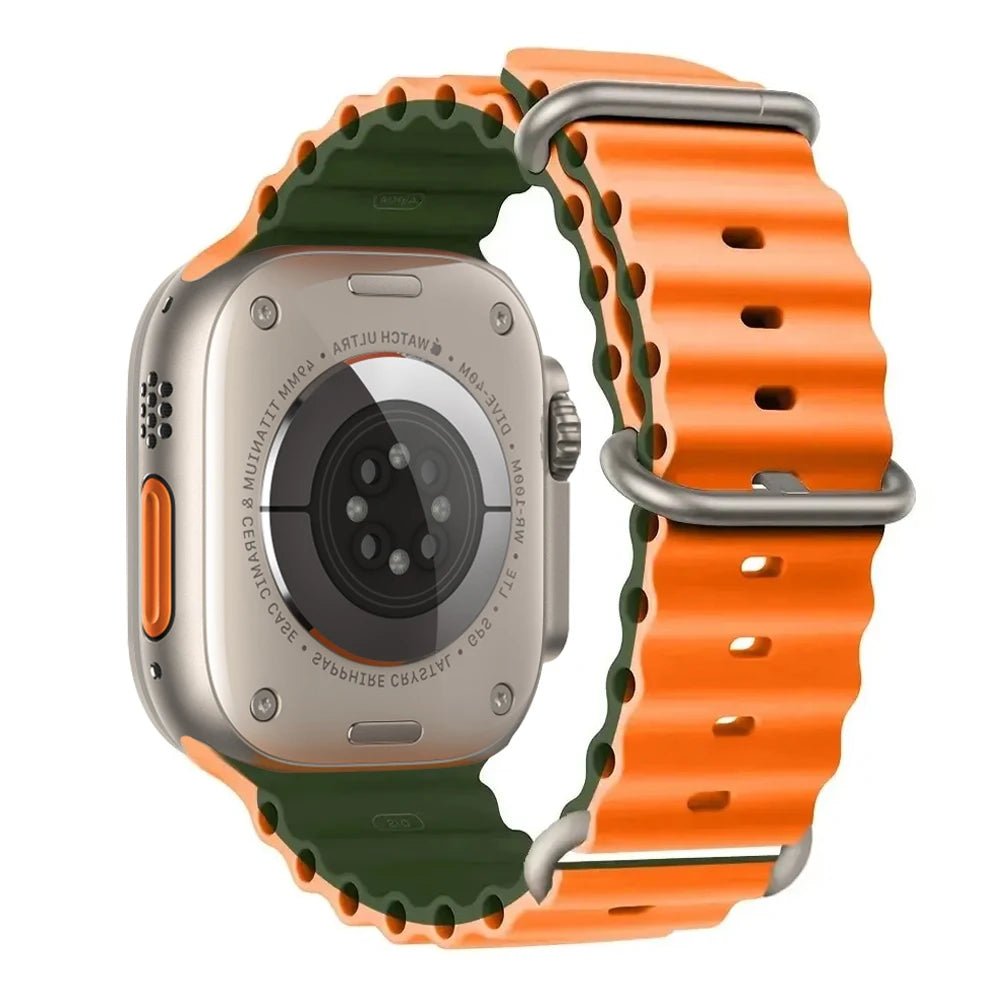 Silicone Ocean Band for Apple Watch 40mm - 49mm, Sport Strap & Bracelet - Realgroupuae