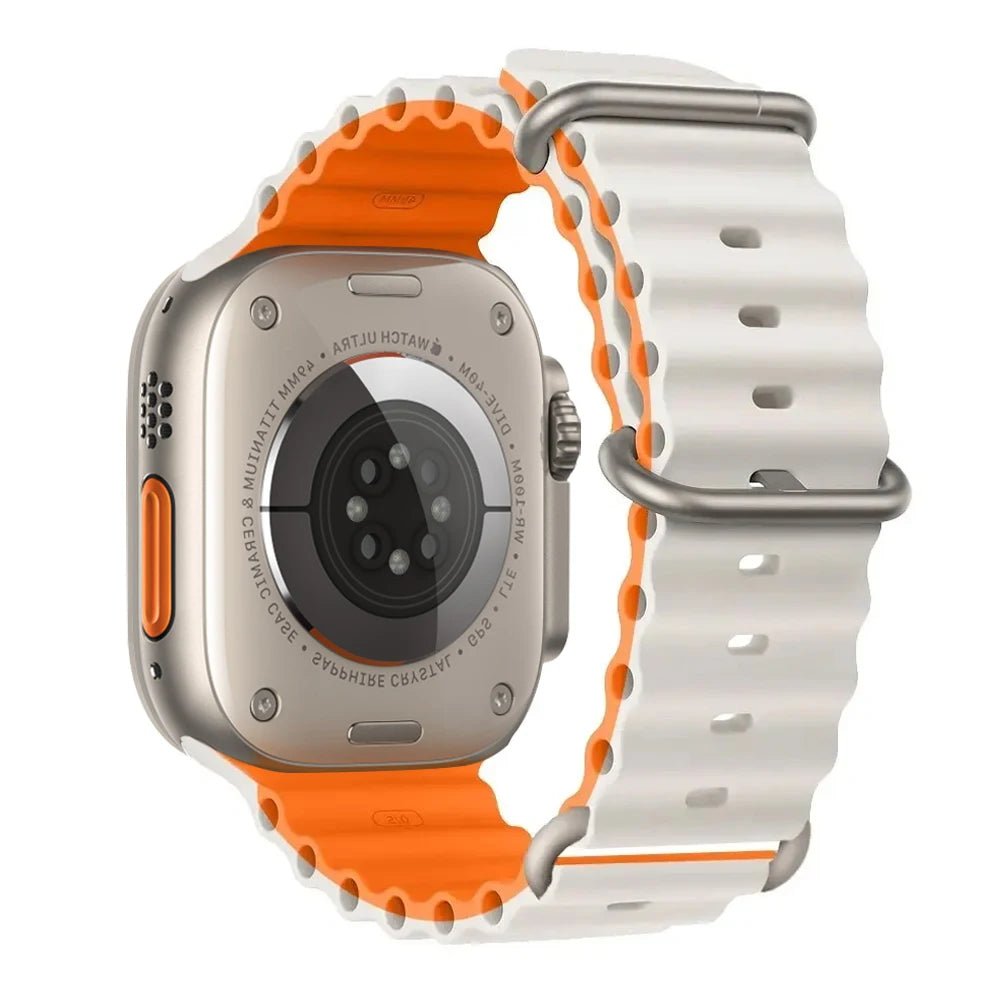 Silicone Ocean Band for Apple Watch 40mm - 49mm, Sport Strap & Bracelet - Realgroupuae