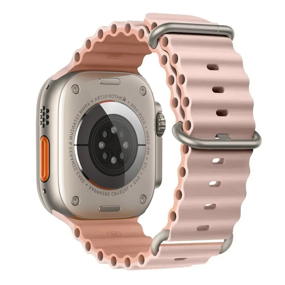 Silicone Ocean Band for Apple Watch 40mm - 49mm, Sport Strap & Bracelet - Realgroupuae