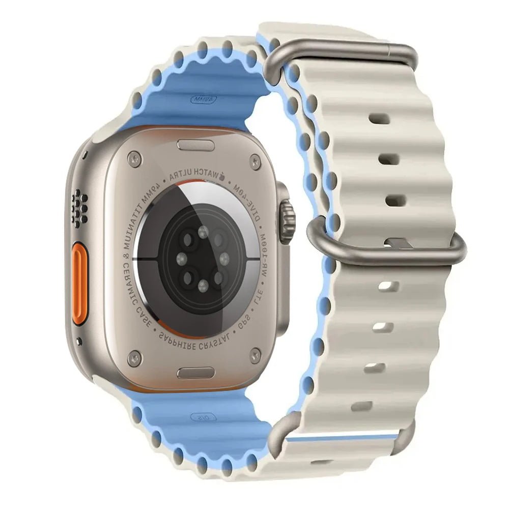 Silicone Ocean Band for Apple Watch 40mm - 49mm, Sport Strap & Bracelet - Realgroupuae