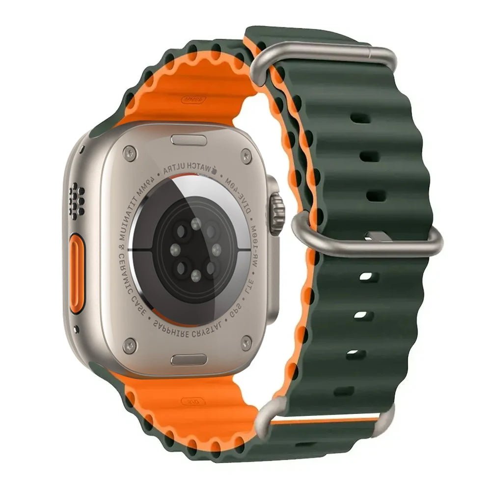Silicone Ocean Band for Apple Watch 40mm - 49mm, Sport Strap & Bracelet - Realgroupuae