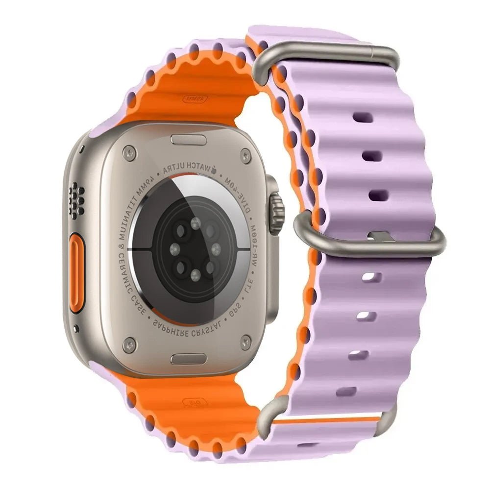 Silicone Ocean Band for Apple Watch 40mm - 49mm, Sport Strap & Bracelet - Realgroupuae