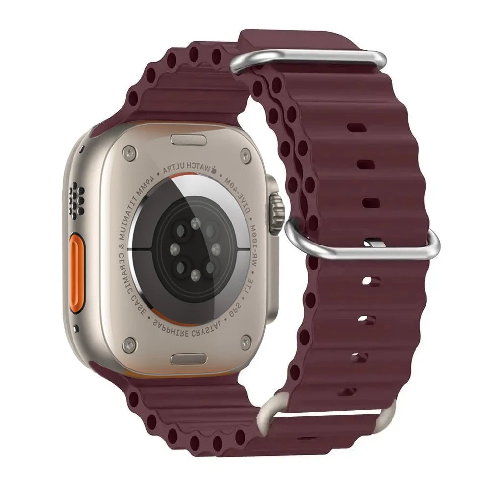 Silicone Ocean Band for Apple Watch 40mm - 49mm, Sport Strap & Bracelet - Realgroupuae