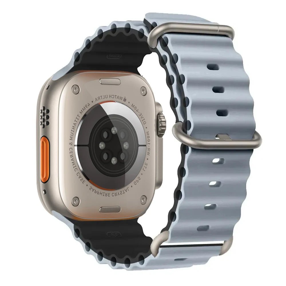Silicone Ocean Band for Apple Watch 40mm - 49mm, Sport Strap & Bracelet - Realgroupuae