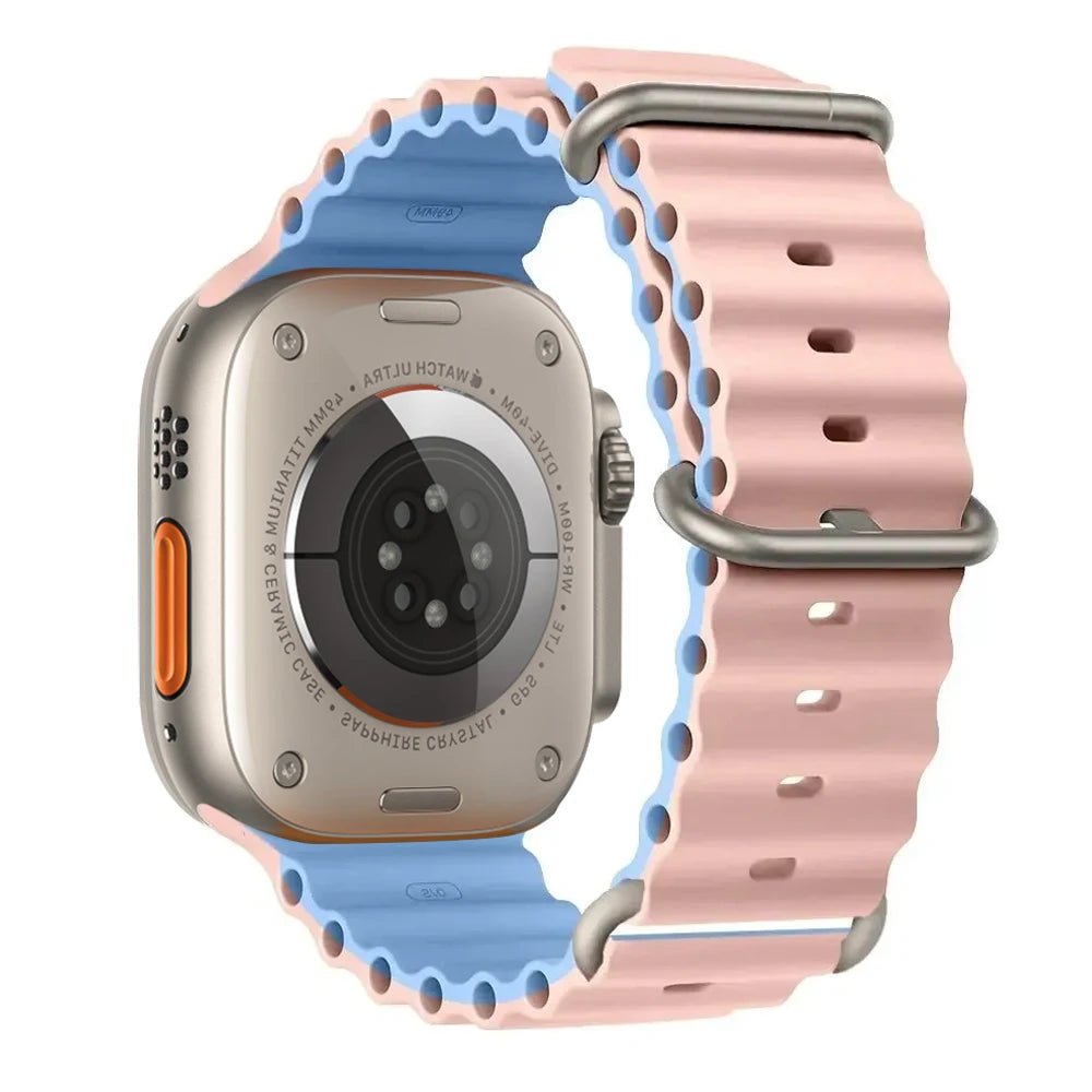 Silicone Ocean Band for Apple Watch 40mm - 49mm, Sport Strap & Bracelet - Realgroupuae