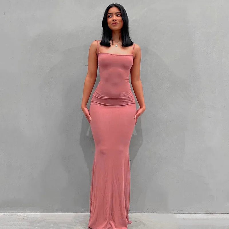 Sleeveless Backless Maxi Dress For Women - Real Group