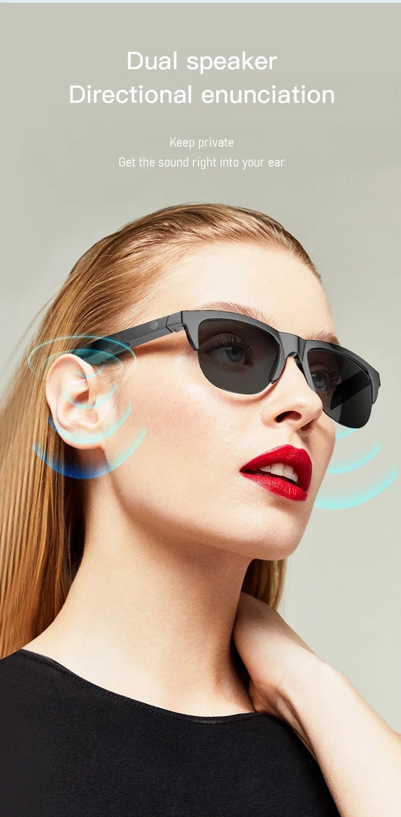 Smart Bluetooth Sunglasses | Music & Call - Ready UV Protection - Real Group UAE