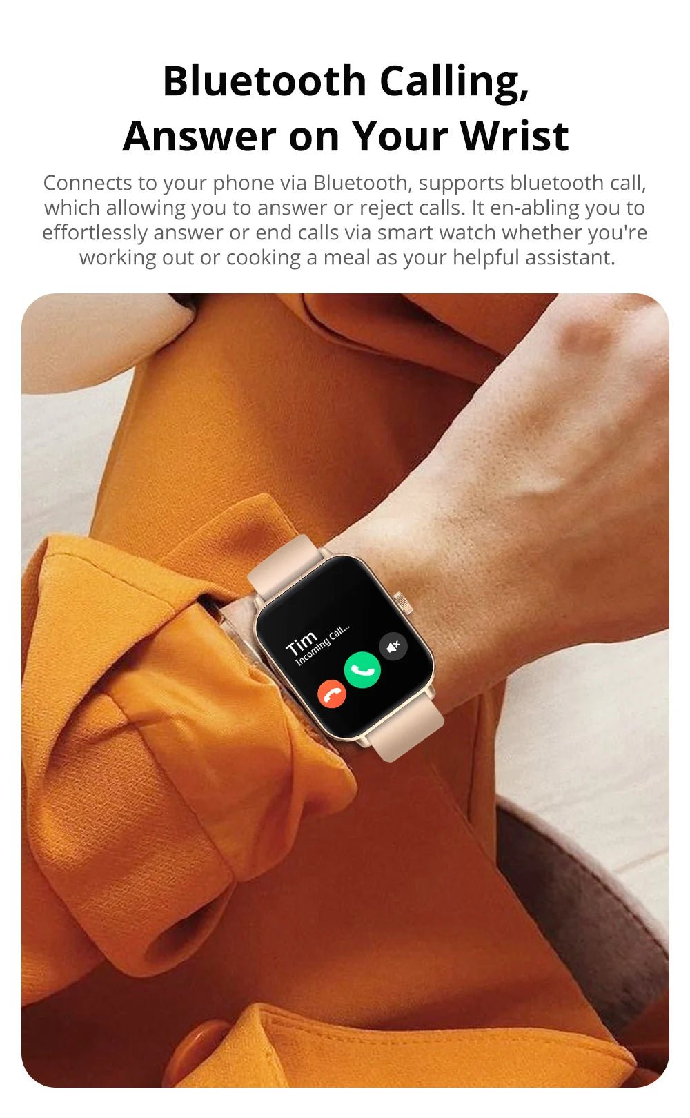 Smart Watch 1.9" Screen | Heart Rate & Health Monitor | Bluetooth - Real Group UAE