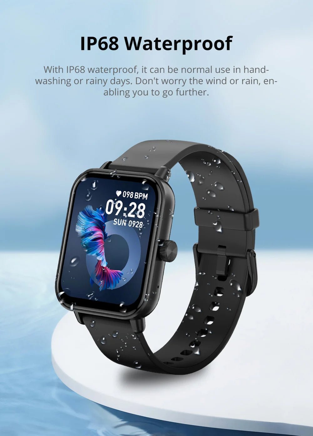 Smart Watch 1.9" Screen | Heart Rate & Health Monitor | Bluetooth - Real Group UAE