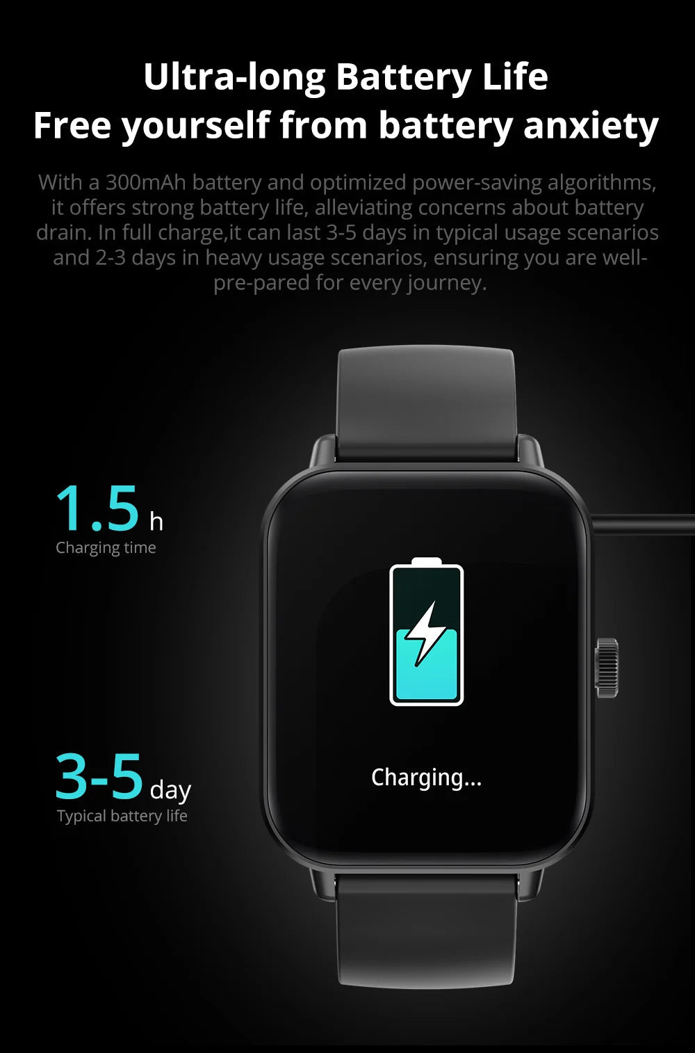 Smart Watch 1.9" Screen | Heart Rate & Health Monitor | Bluetooth - Real Group UAE