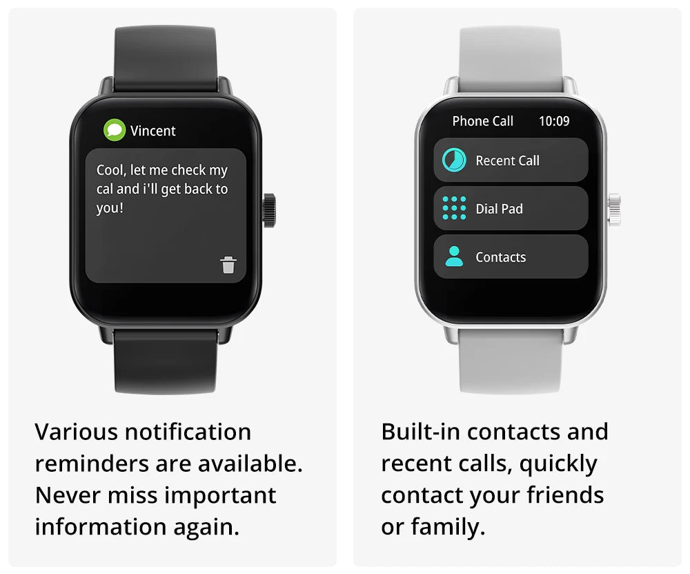Smart Watch 1.9" Screen | Heart Rate & Health Monitor | Bluetooth - Real Group UAE