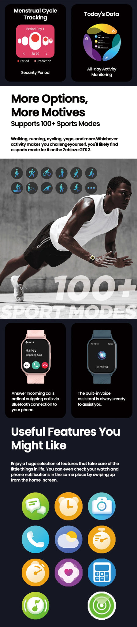 Smartwatch with 2.03" HD Display, Voice Call & Health Tracking - Realgroupuae