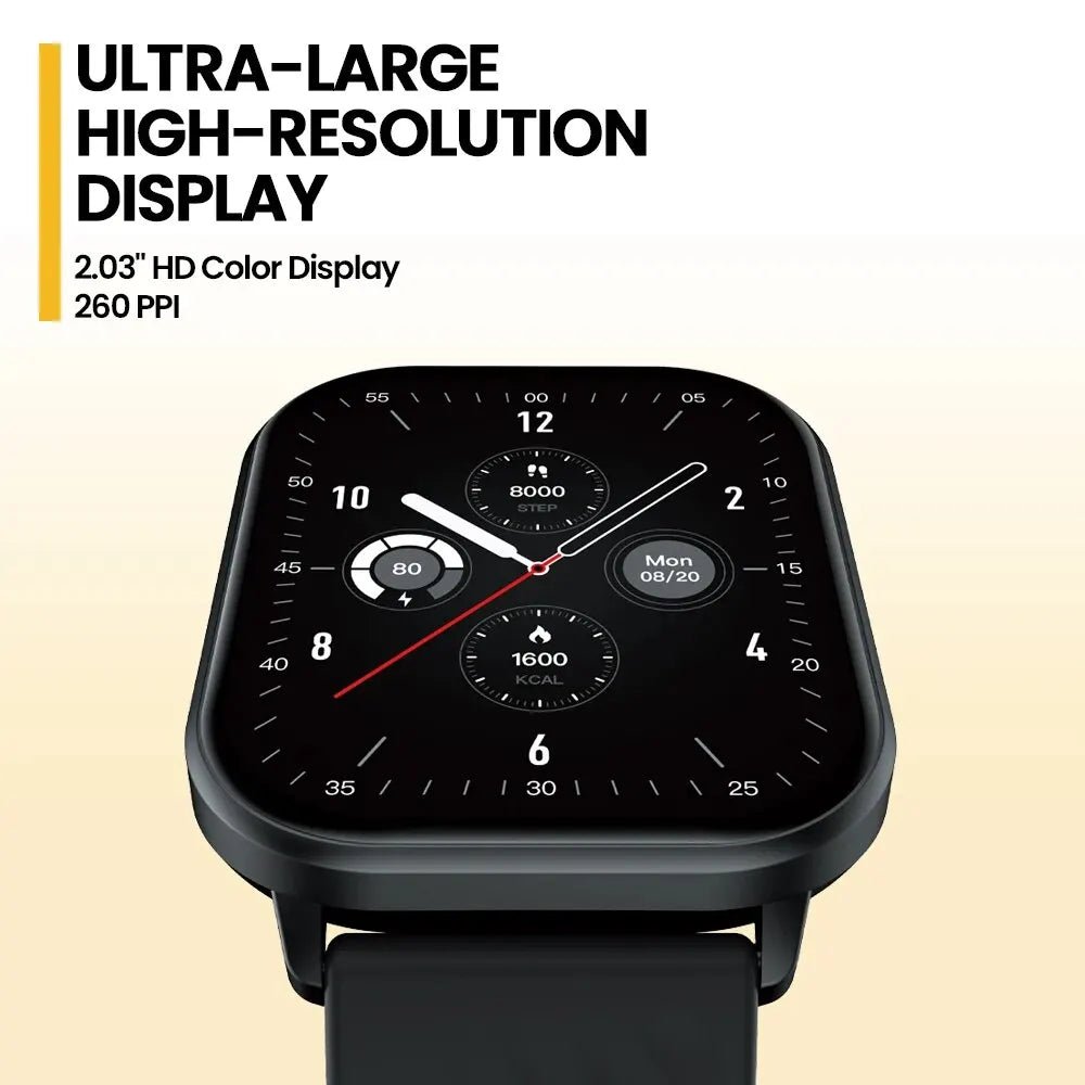 Smartwatch with 2.03" HD Display, Voice Call & Health Tracking - Realgroupuae