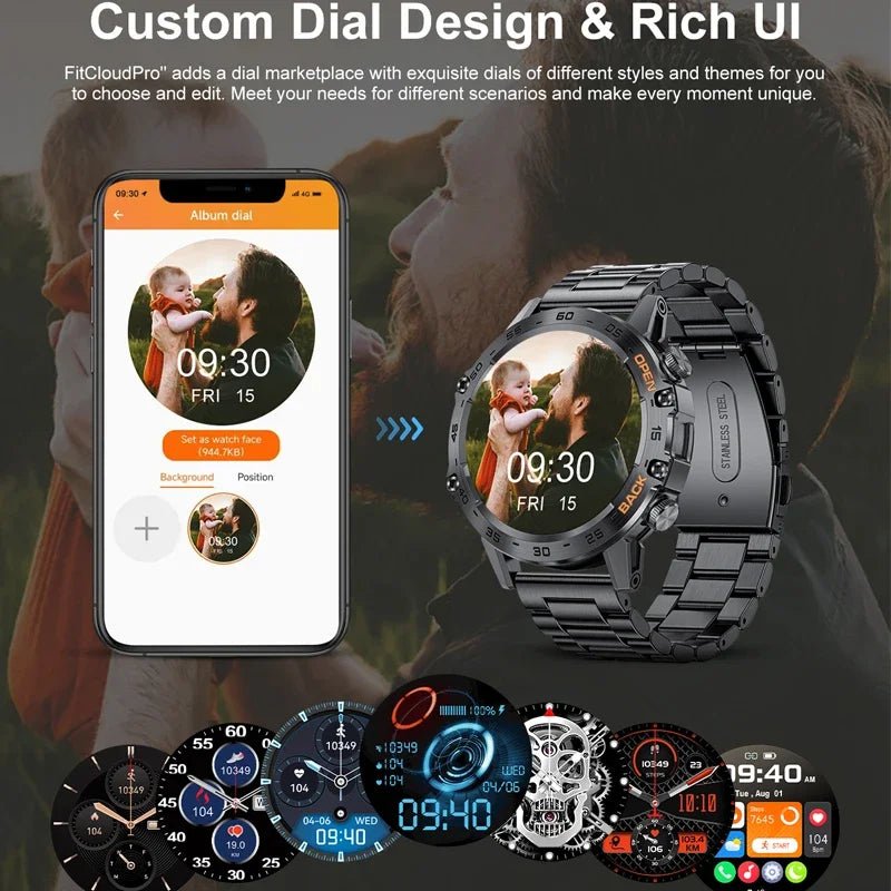 Smartwatch with AMOLED Display, Bluetooth Calling & Waterproof Build - Realgroupuae