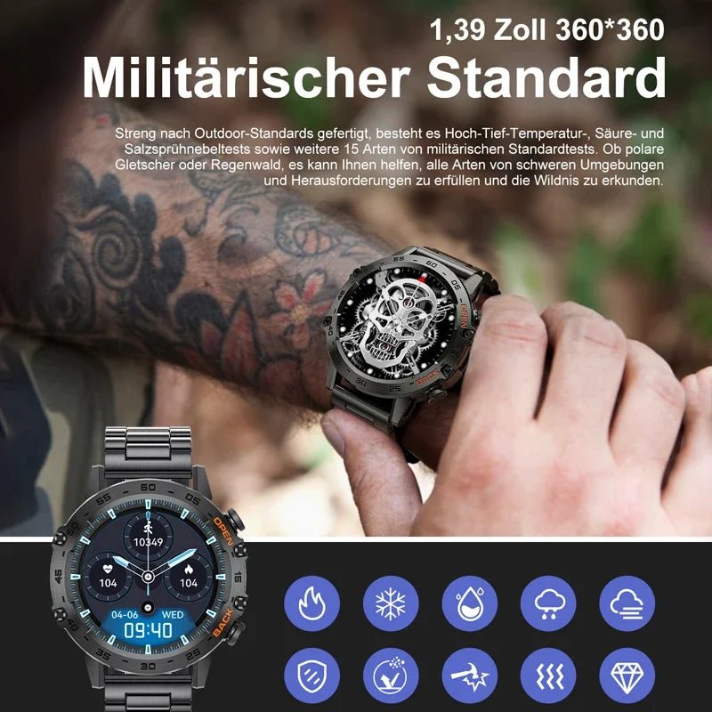 Smartwatch with AMOLED Display, Bluetooth Calling & Waterproof Build - Realgroupuae