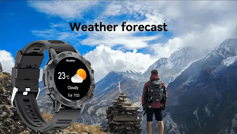 Smartwatch with AMOLED Display, Bluetooth Calling & Waterproof Build - Realgroupuae