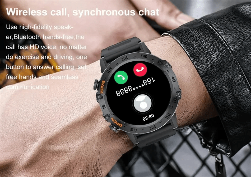 Smartwatch with AMOLED Display, Bluetooth Calling & Waterproof Build - Realgroupuae