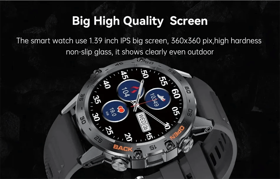 Smartwatch with AMOLED Display, Bluetooth Calling & Waterproof Build - Realgroupuae