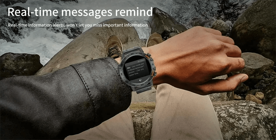 Smartwatch with AMOLED Display, Bluetooth Calling & Waterproof Build - Realgroupuae