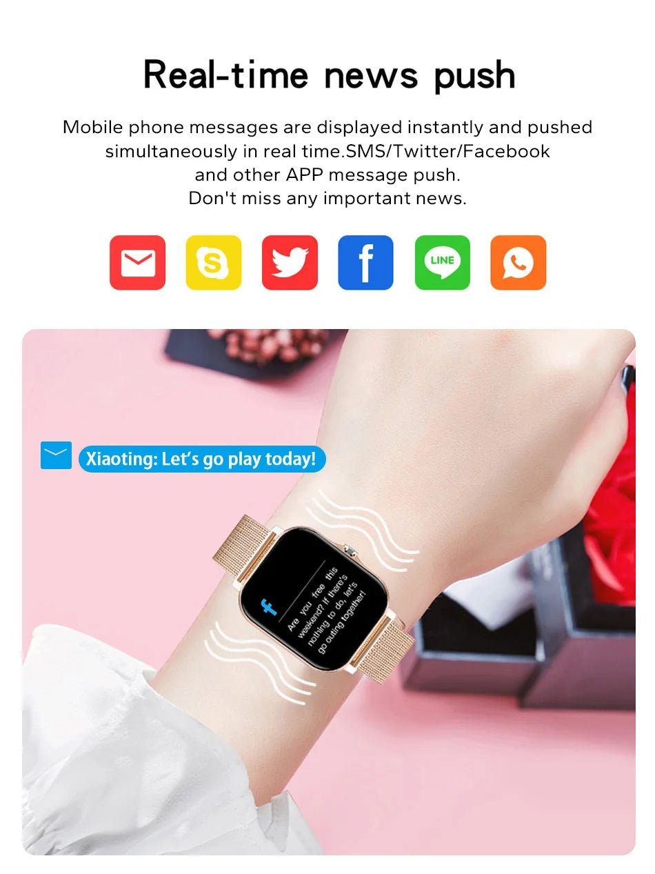 Smartwatch with Bluetooth Call, Blood Oxygen/Pressure Monitoring - Real Group UAE