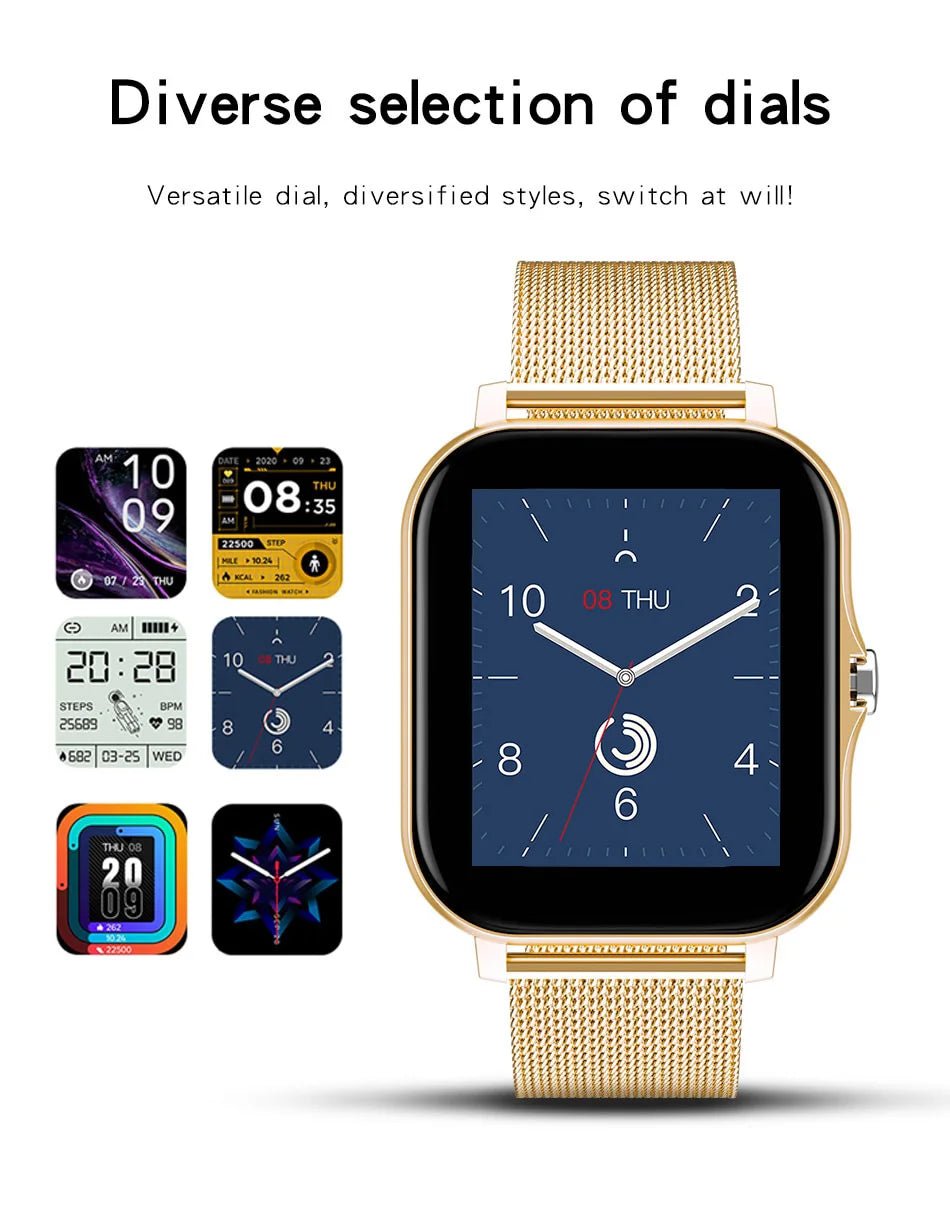 Smartwatch with Bluetooth Call, Blood Oxygen/Pressure Monitoring - Real Group UAE