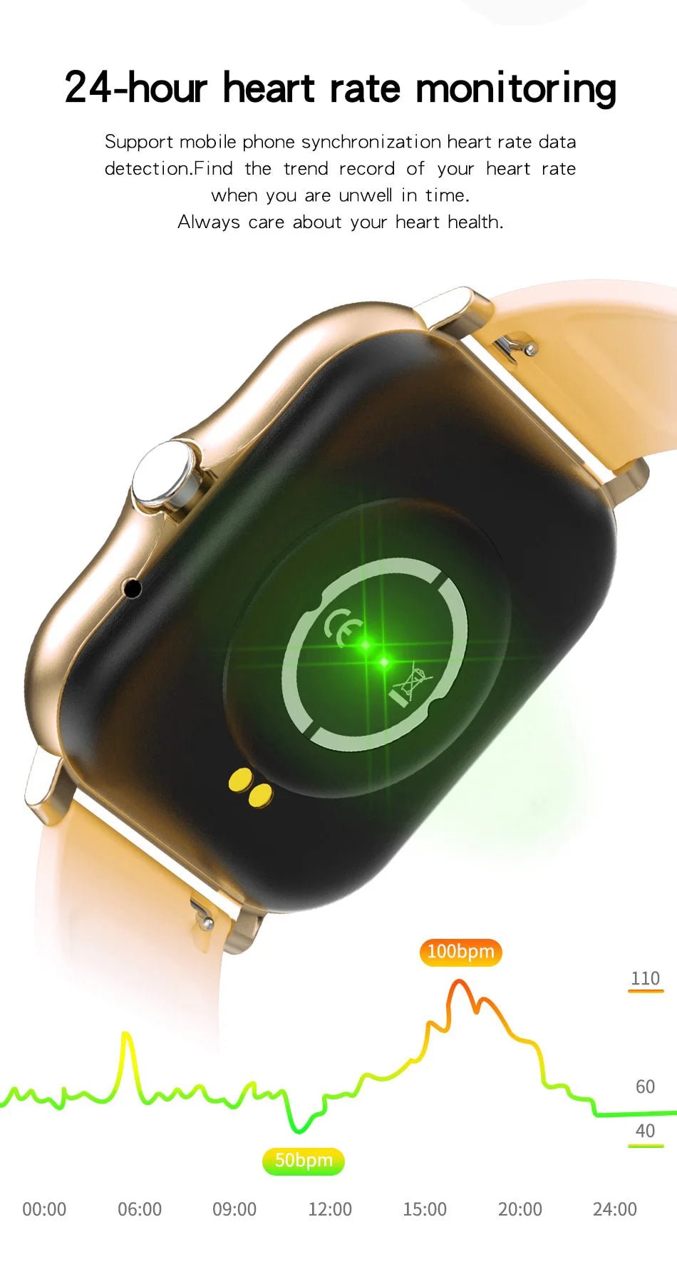 Smartwatch with Bluetooth Call, Blood Oxygen/Pressure Monitoring - Real Group UAE