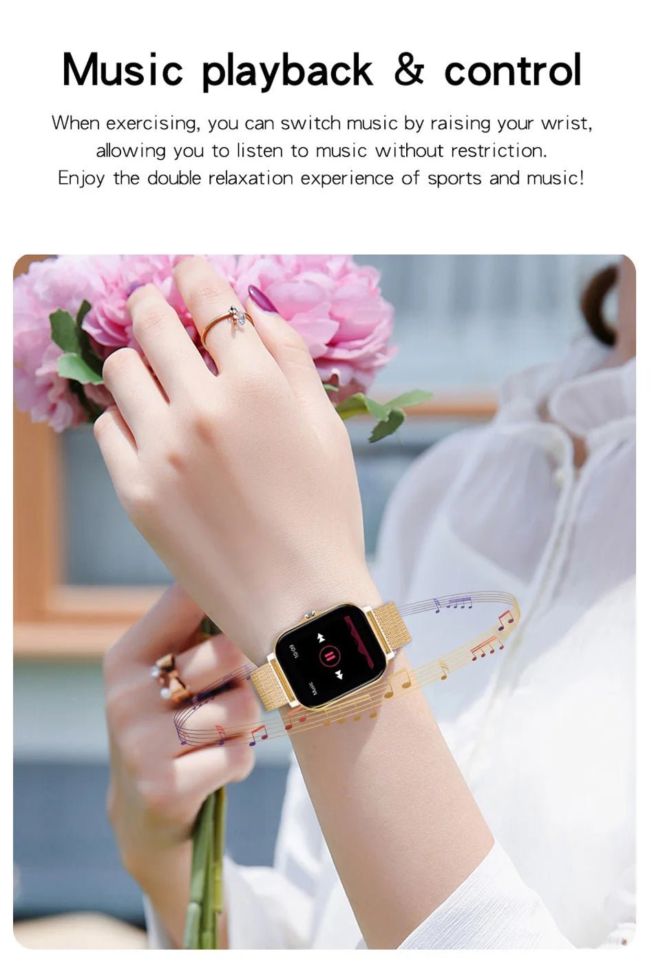 Smartwatch with Bluetooth Call, Blood Oxygen/Pressure Monitoring - Real Group UAE