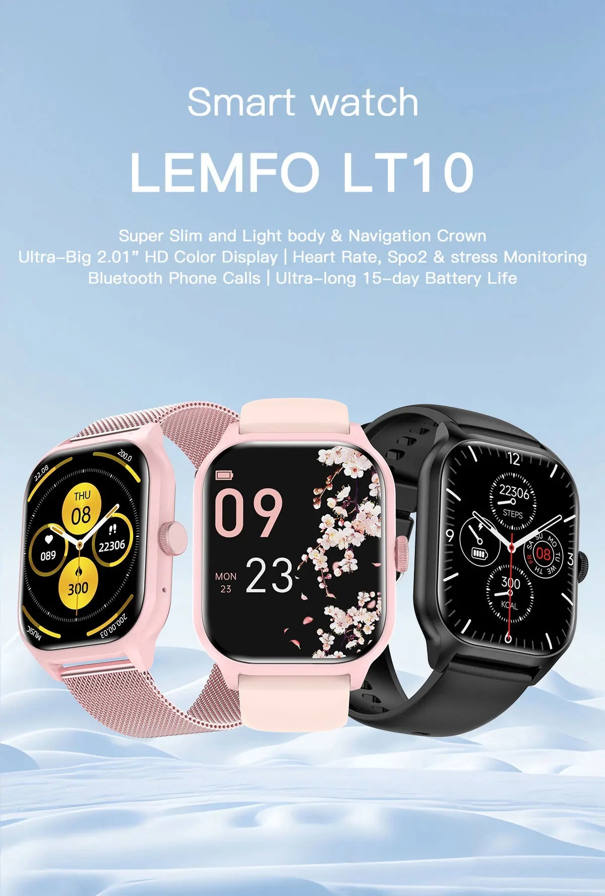 Smartwatch with Bluetooth Call | Fitness & Heart Rate Monitor - Real Group UAE