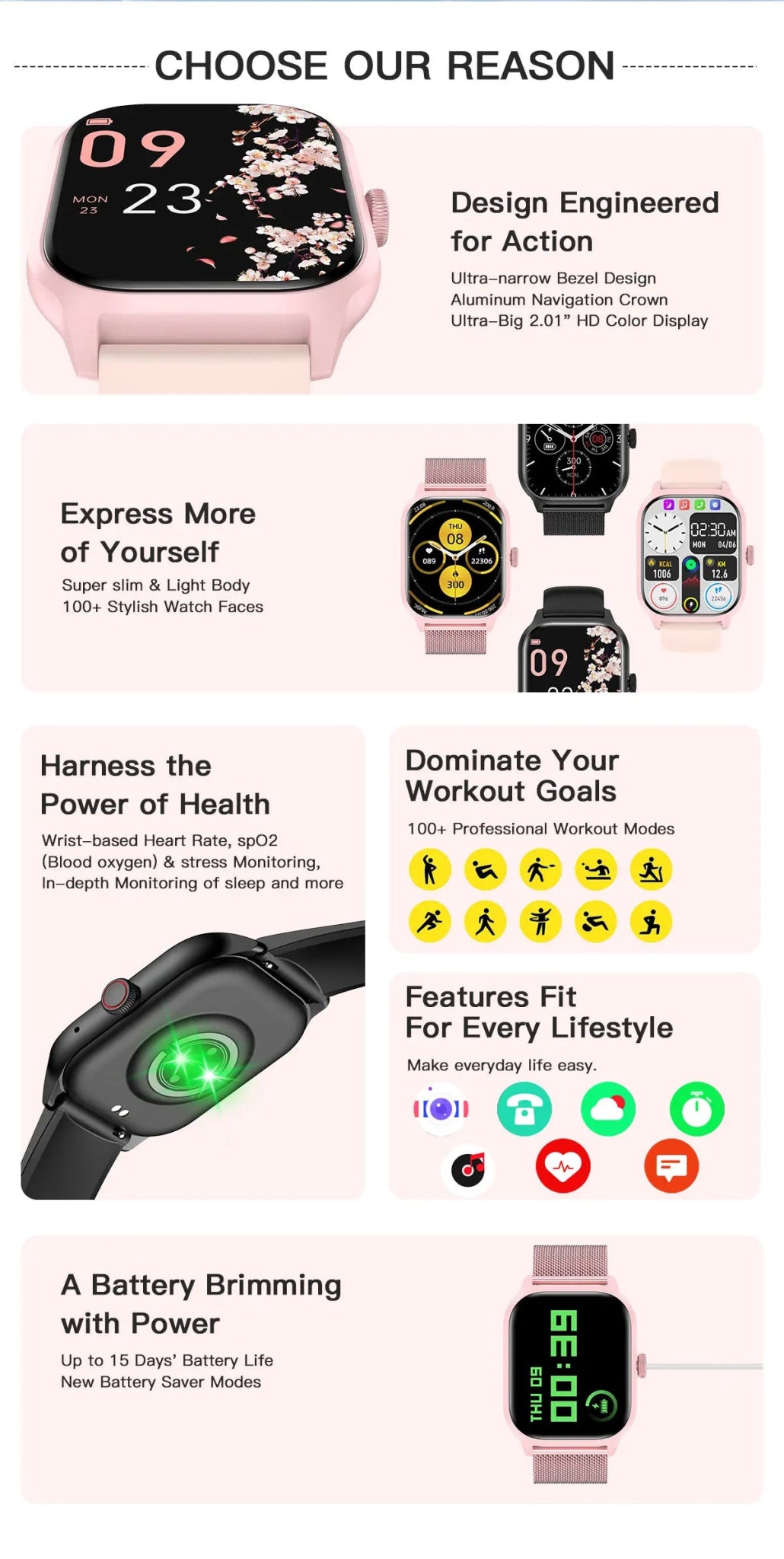 Smartwatch with Bluetooth Call | Fitness & Heart Rate Monitor - Real Group UAE