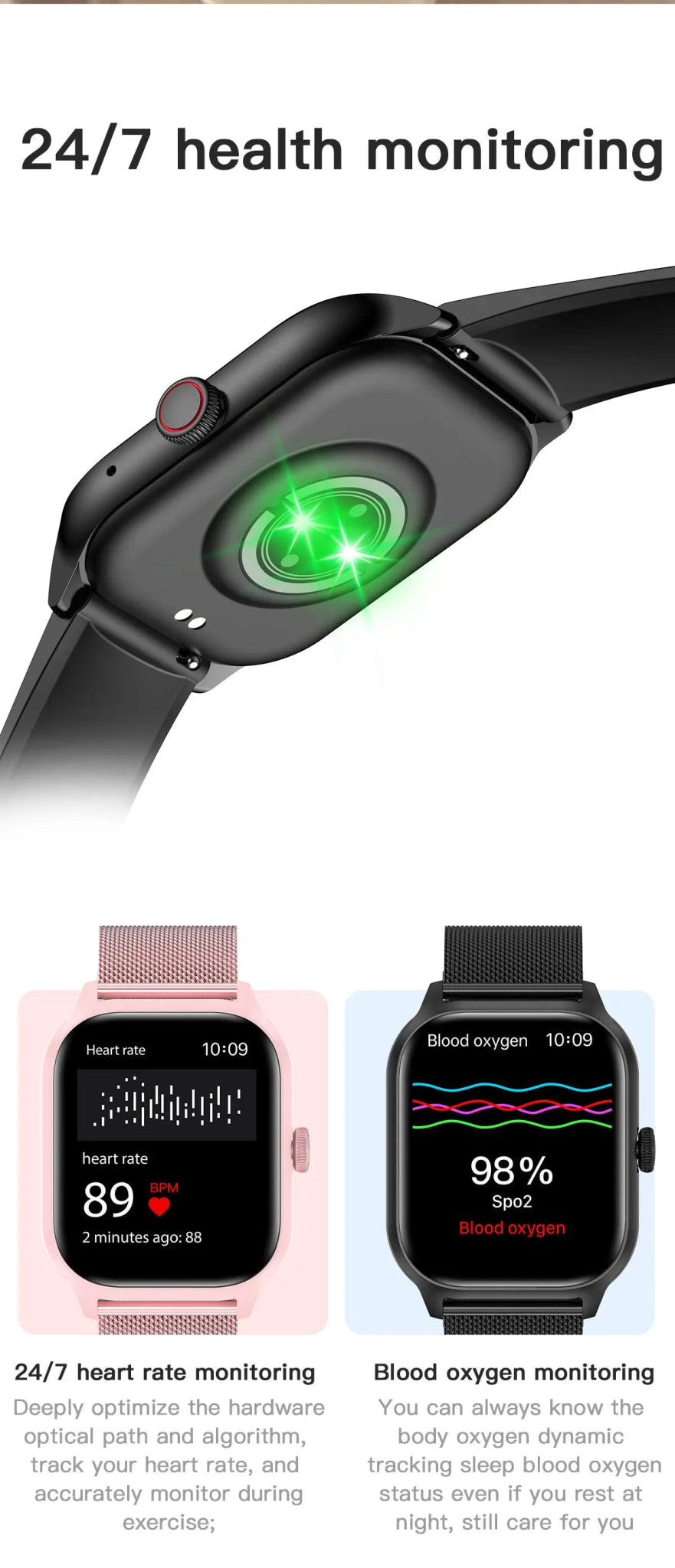 Smartwatch with Bluetooth Call | Fitness & Heart Rate Monitor - Real Group UAE