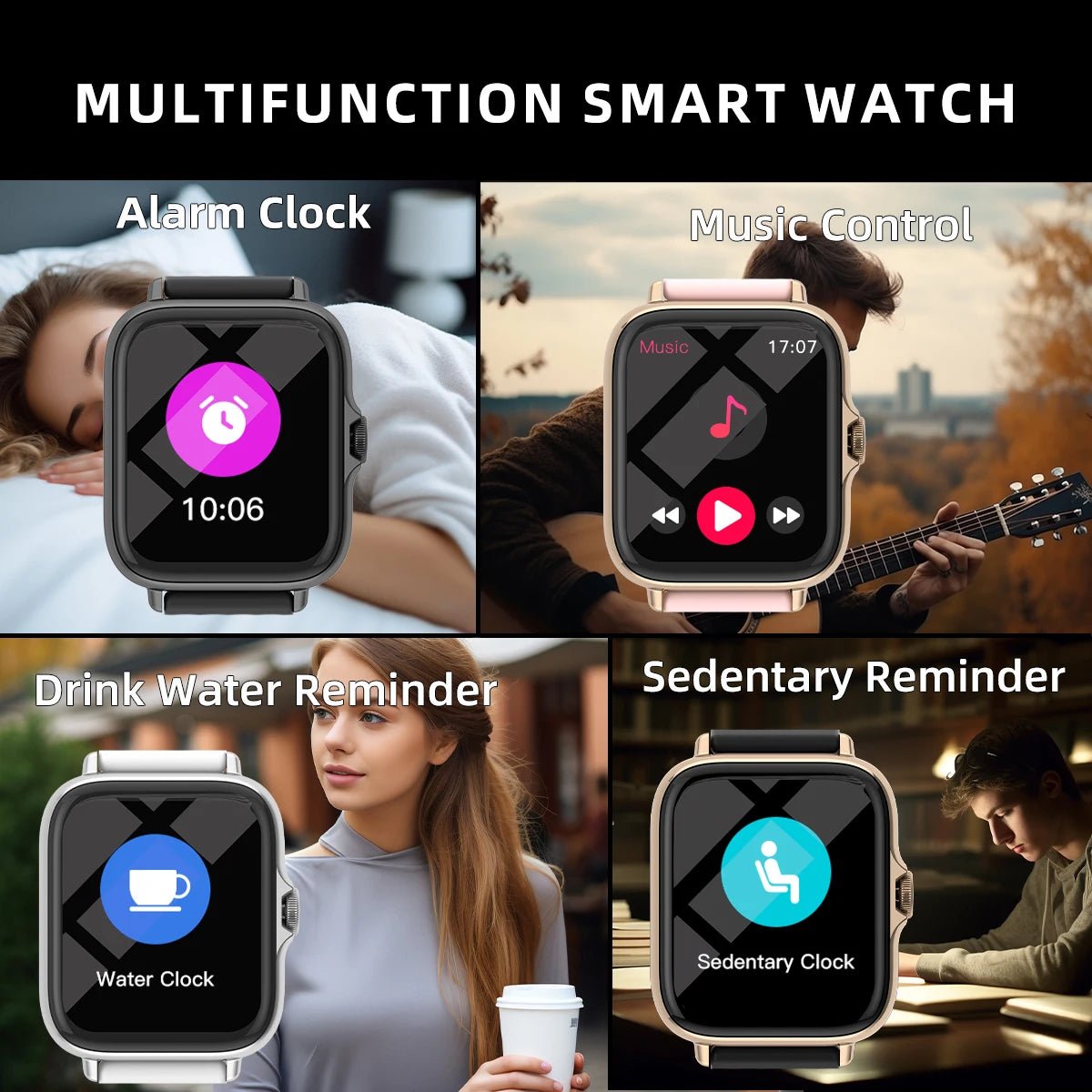 Smartwatch with Call Answer, Fitness Tracker & Sleep Monitor - Realgroupuae