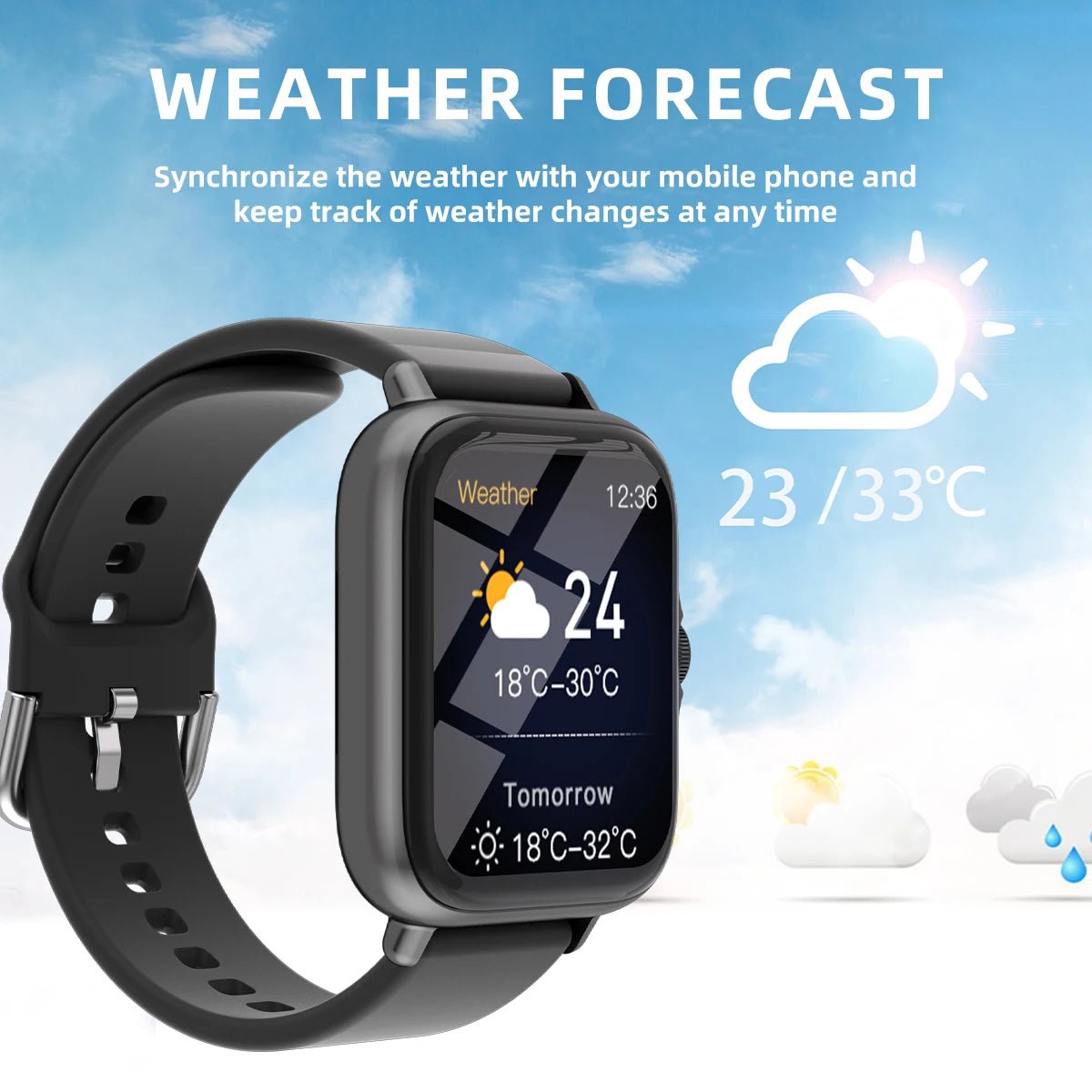 Smartwatch with Call Answer, Fitness Tracker & Sleep Monitor - Realgroupuae