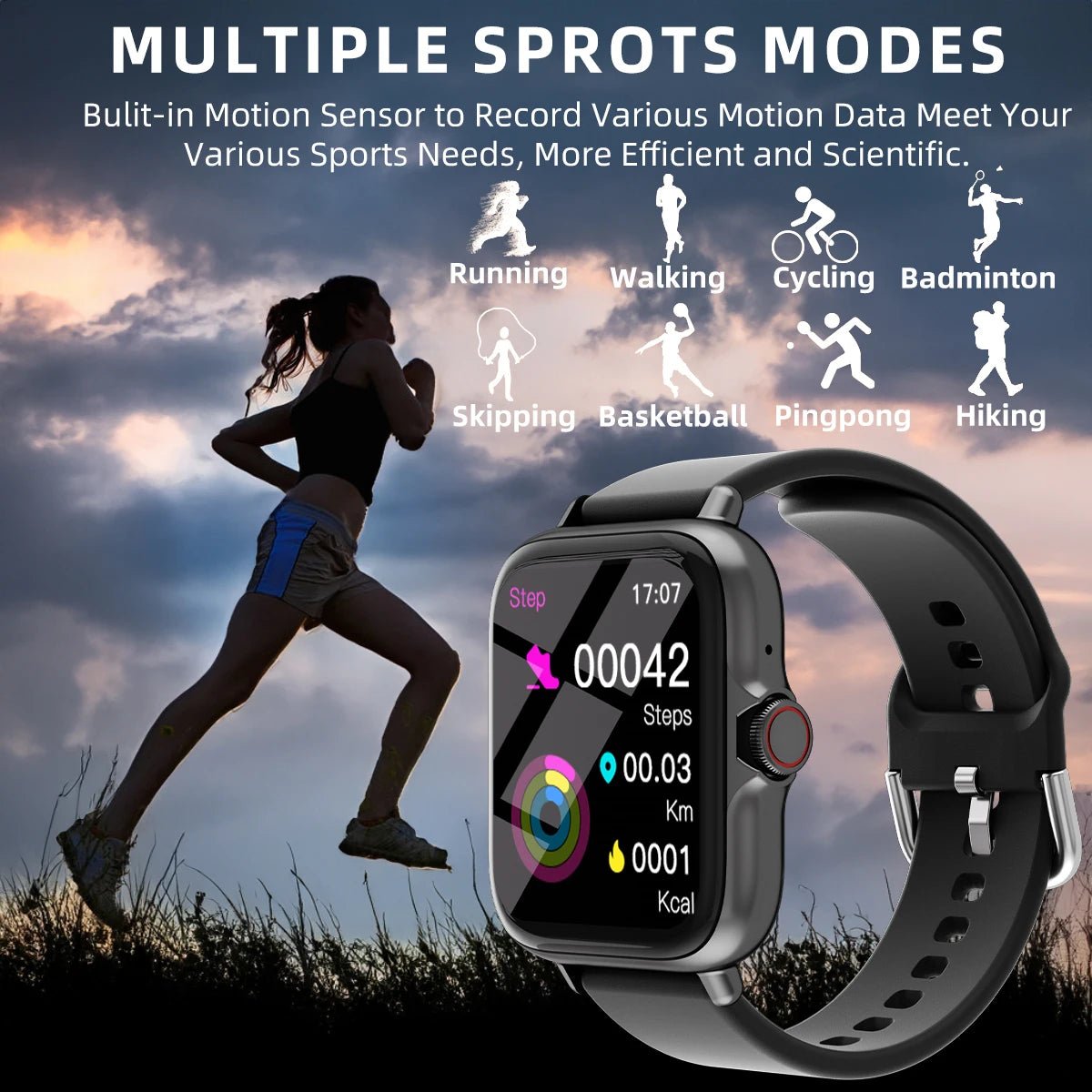 Smartwatch with Call Answer, Fitness Tracker & Sleep Monitor - Realgroupuae