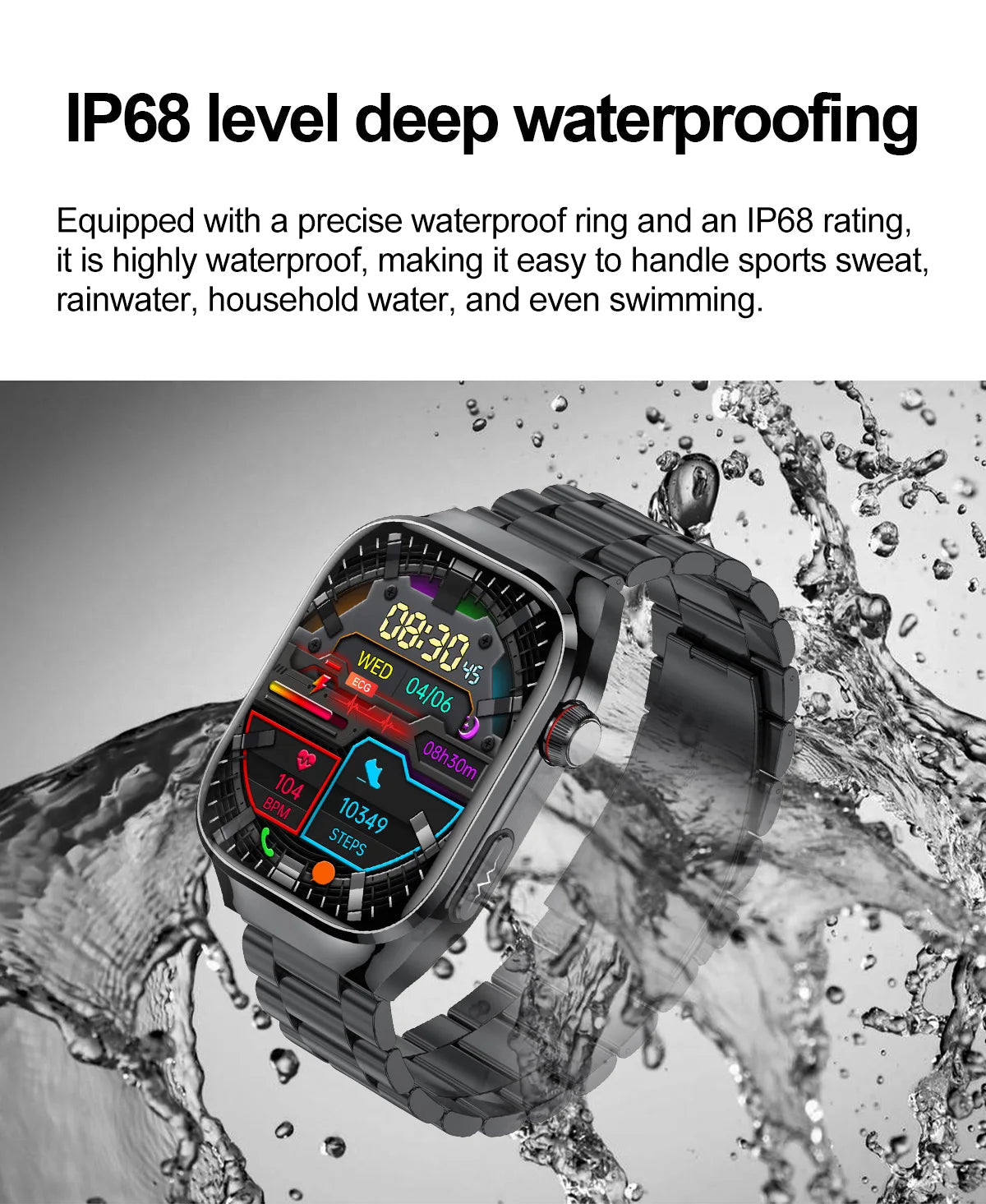 Smartwatch with Fitness Tracking | Bluetooth Call | AMOLED Screen - Real Group UAE