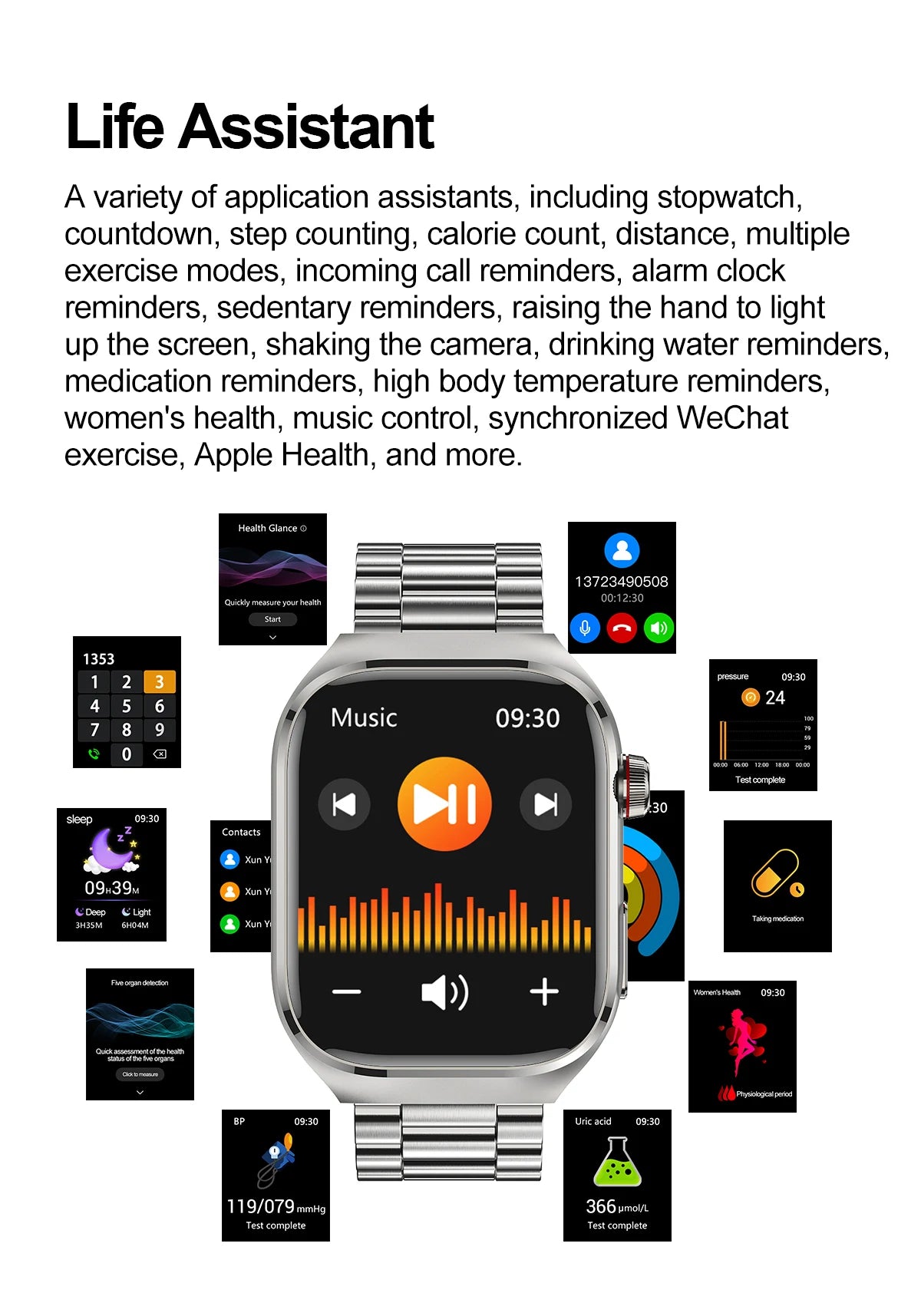 Smartwatch with Fitness Tracking | Bluetooth Call | AMOLED Screen - Real Group UAE