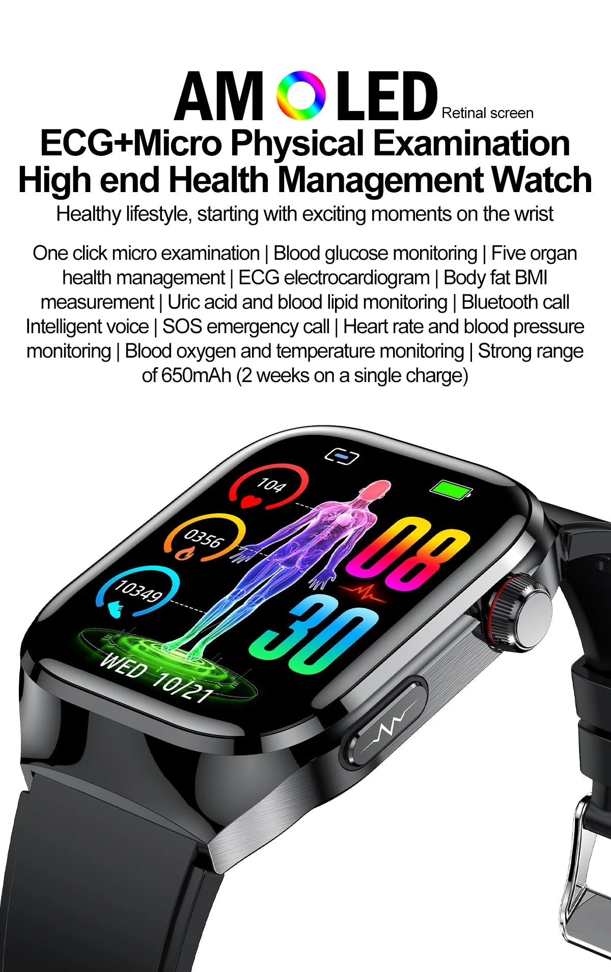 Smartwatch with Fitness Tracking | Bluetooth Call | AMOLED Screen - Real Group UAE