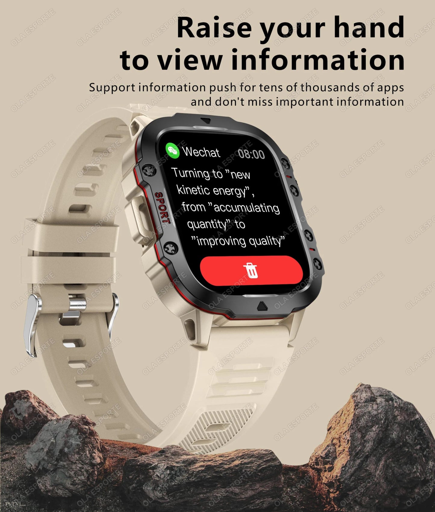 Smartwatch with GPS, Bluetooth Call & Health Tracking Display - Realgroupuae