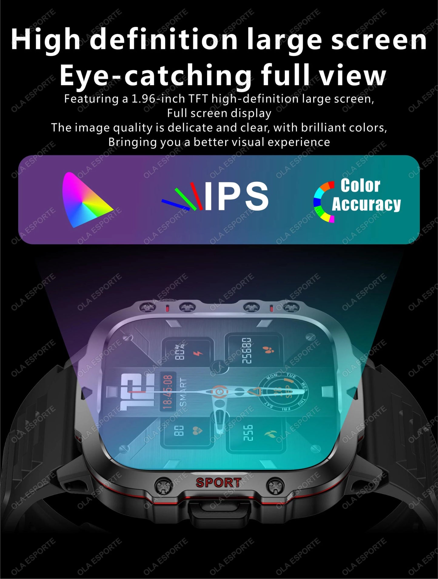 Smartwatch with GPS, Bluetooth Call & Health Tracking Display - Realgroupuae