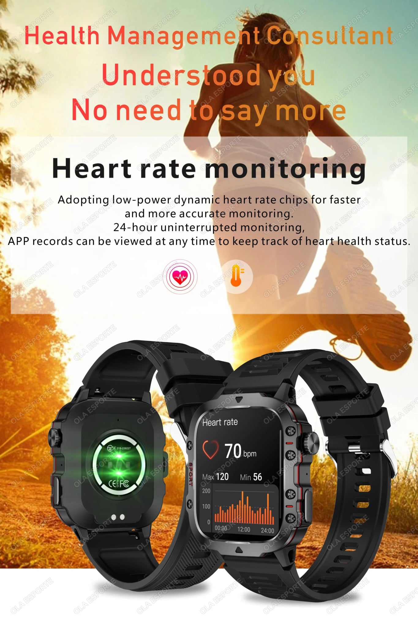 Smartwatch with GPS, Bluetooth Call & Health Tracking Display - Realgroupuae