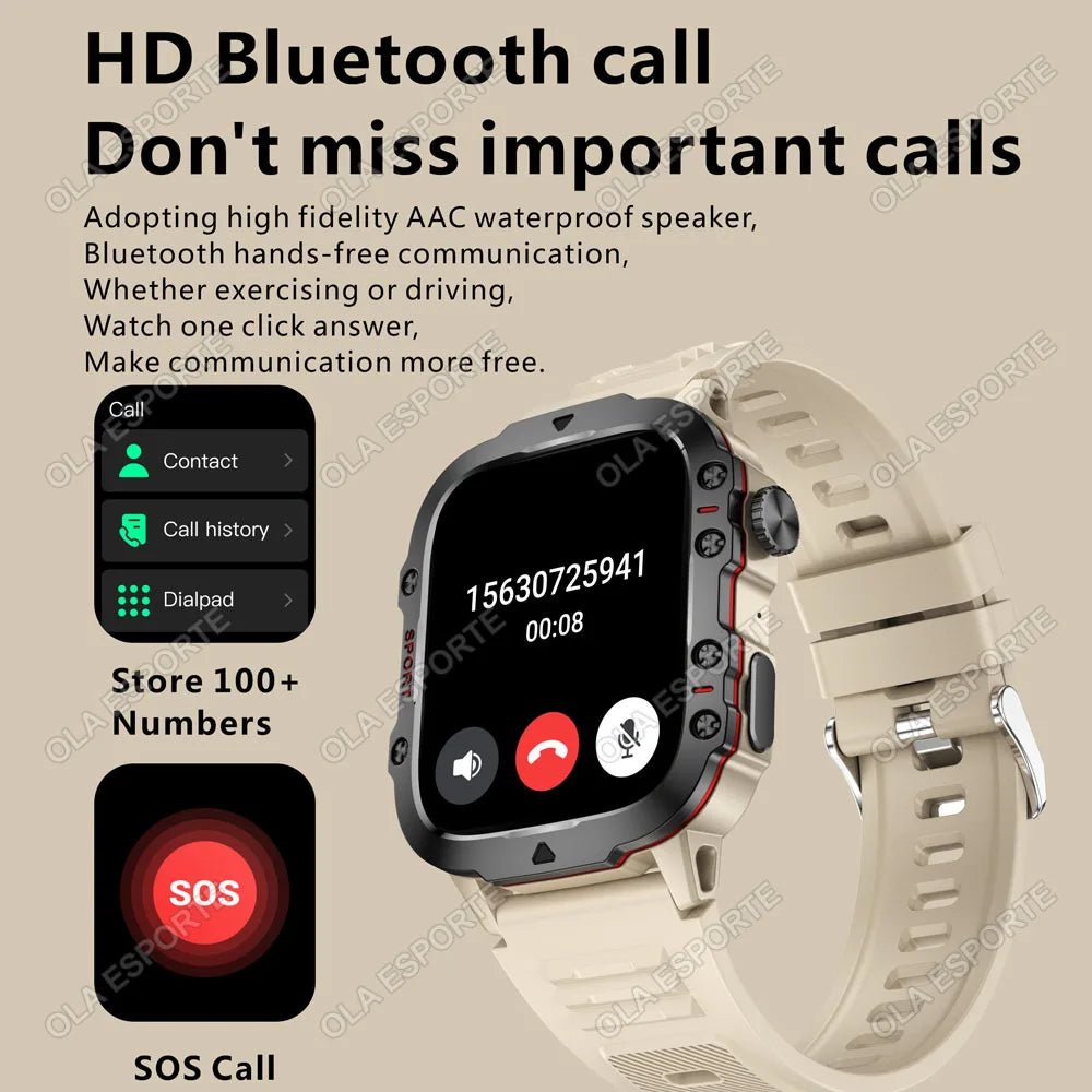 Smartwatch with GPS, Bluetooth Call & Health Tracking Display - Realgroupuae