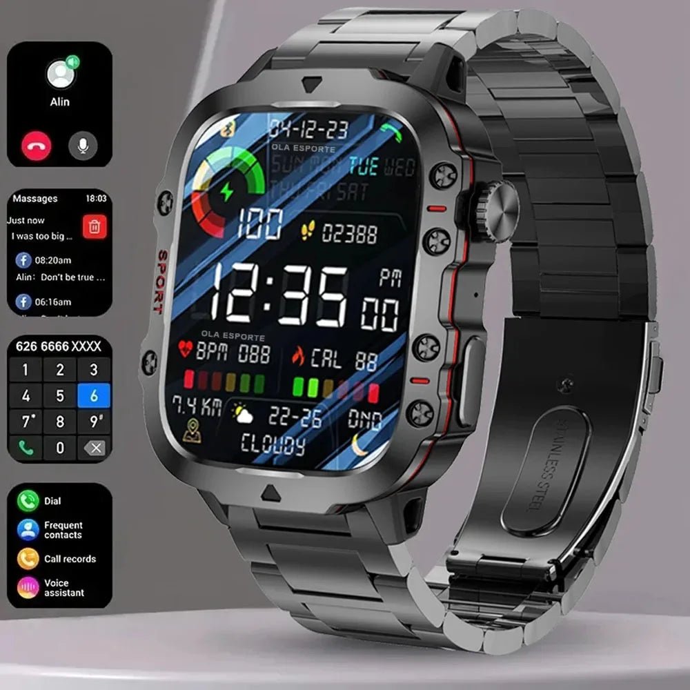 Smartwatch with GPS, Bluetooth Call & Health Tracking Display - Realgroupuae
